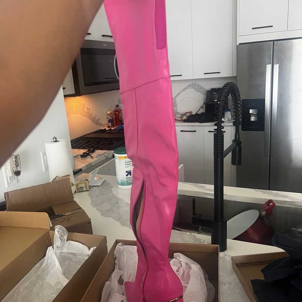 Hot Pink thigh highs - image 2