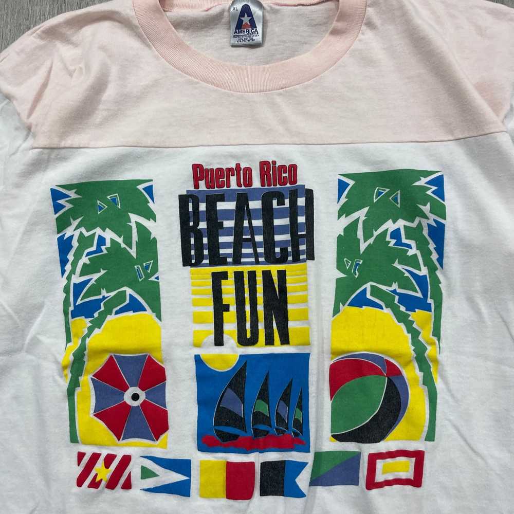 Vintage VINTAGE 90s Puerto Rico Beach Fun Graphic… - image 3