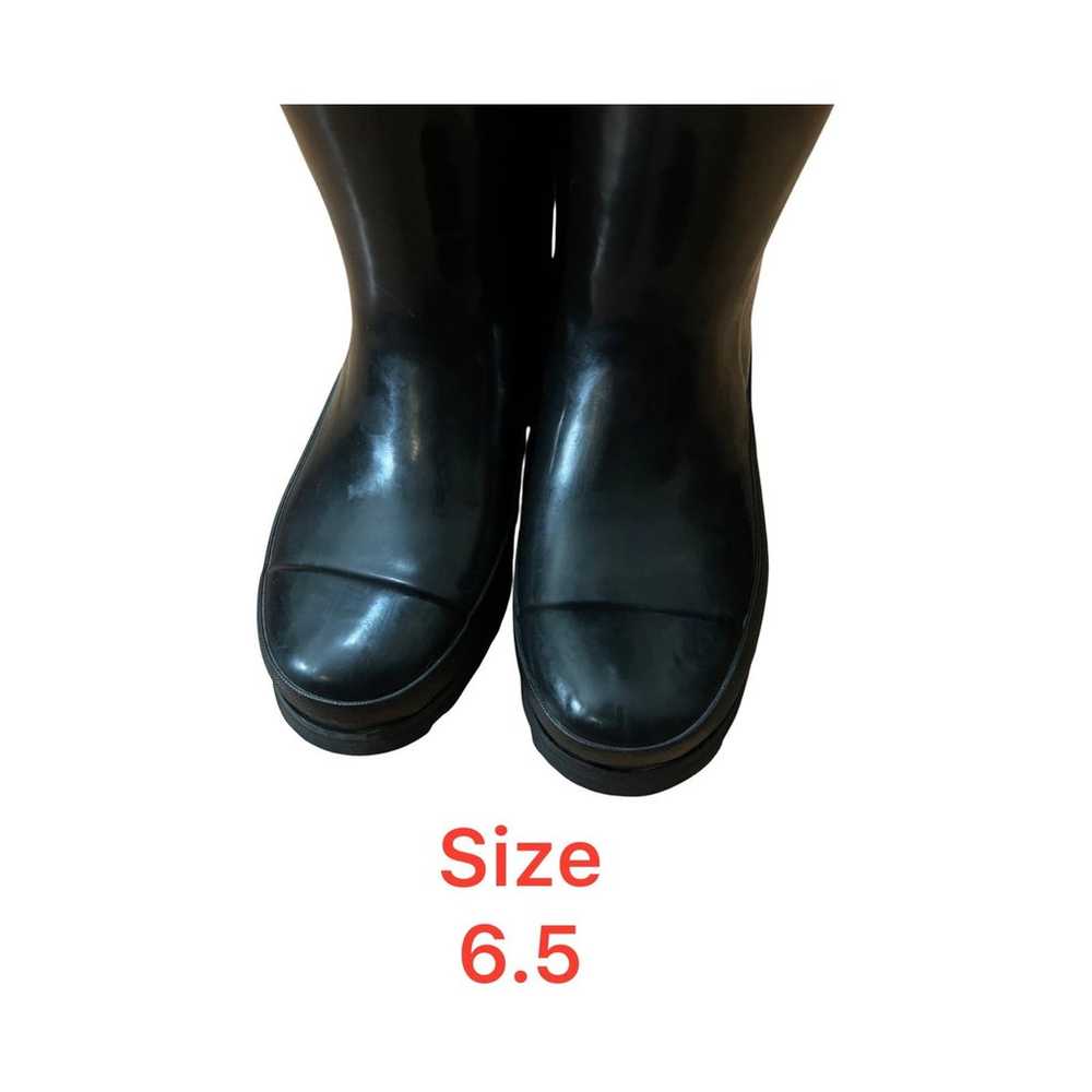 Sorel Joan Rain Wedge Tall Black Boots Size 6.5 - image 4