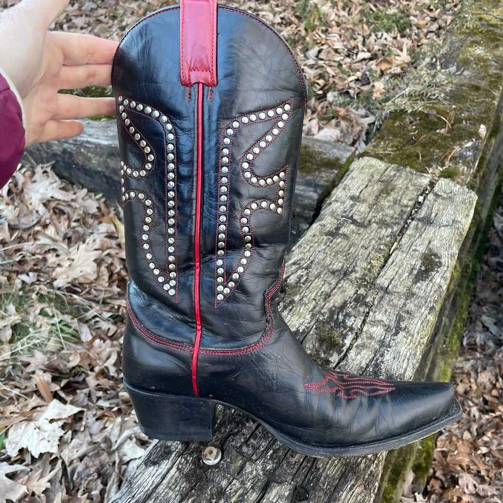 Frye Studded Cowboy Boots Size 9 - image 4