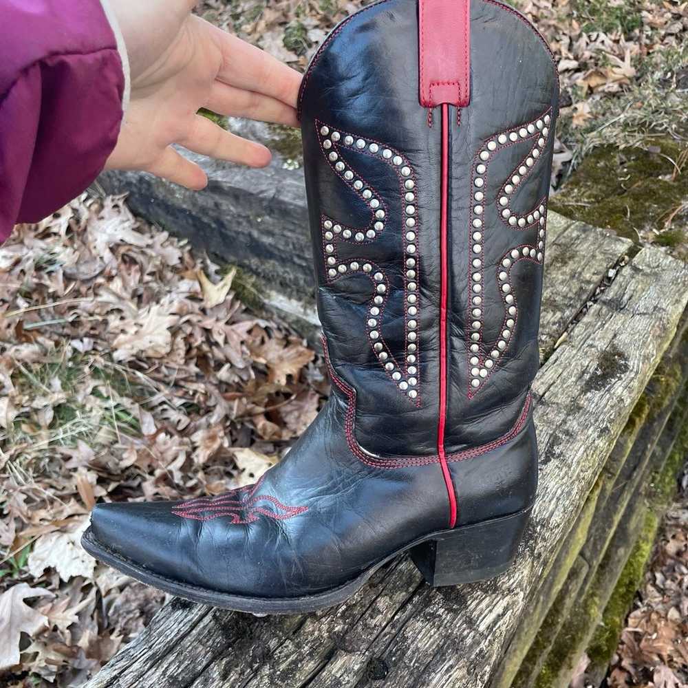 Frye Studded Cowboy Boots Size 9 - image 5