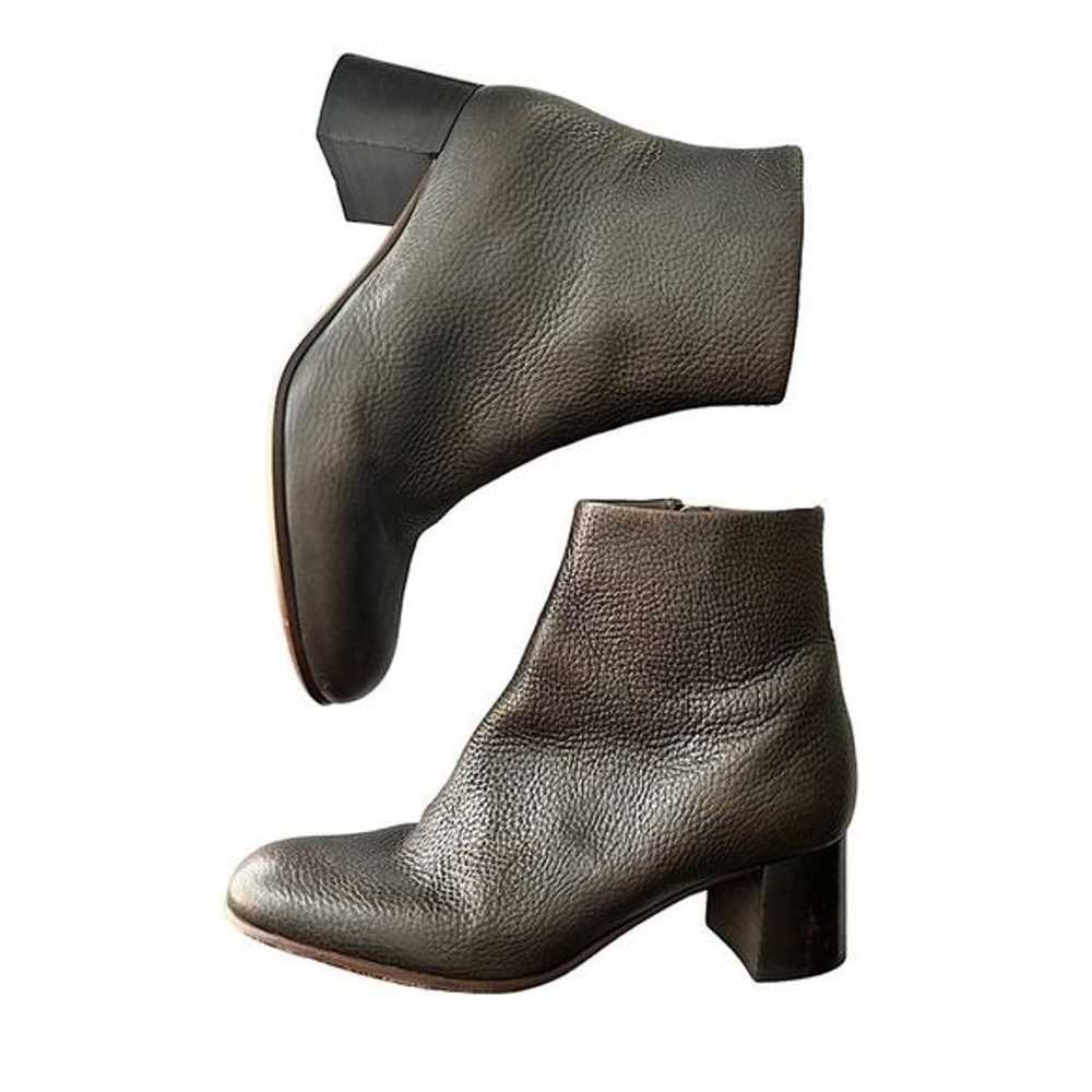M. Gemi Corsa Bootie Pebbled Leather Heeled Ankle… - image 1