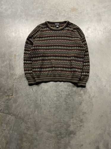 Vintage Vintage Geometric Print Knit Sweater