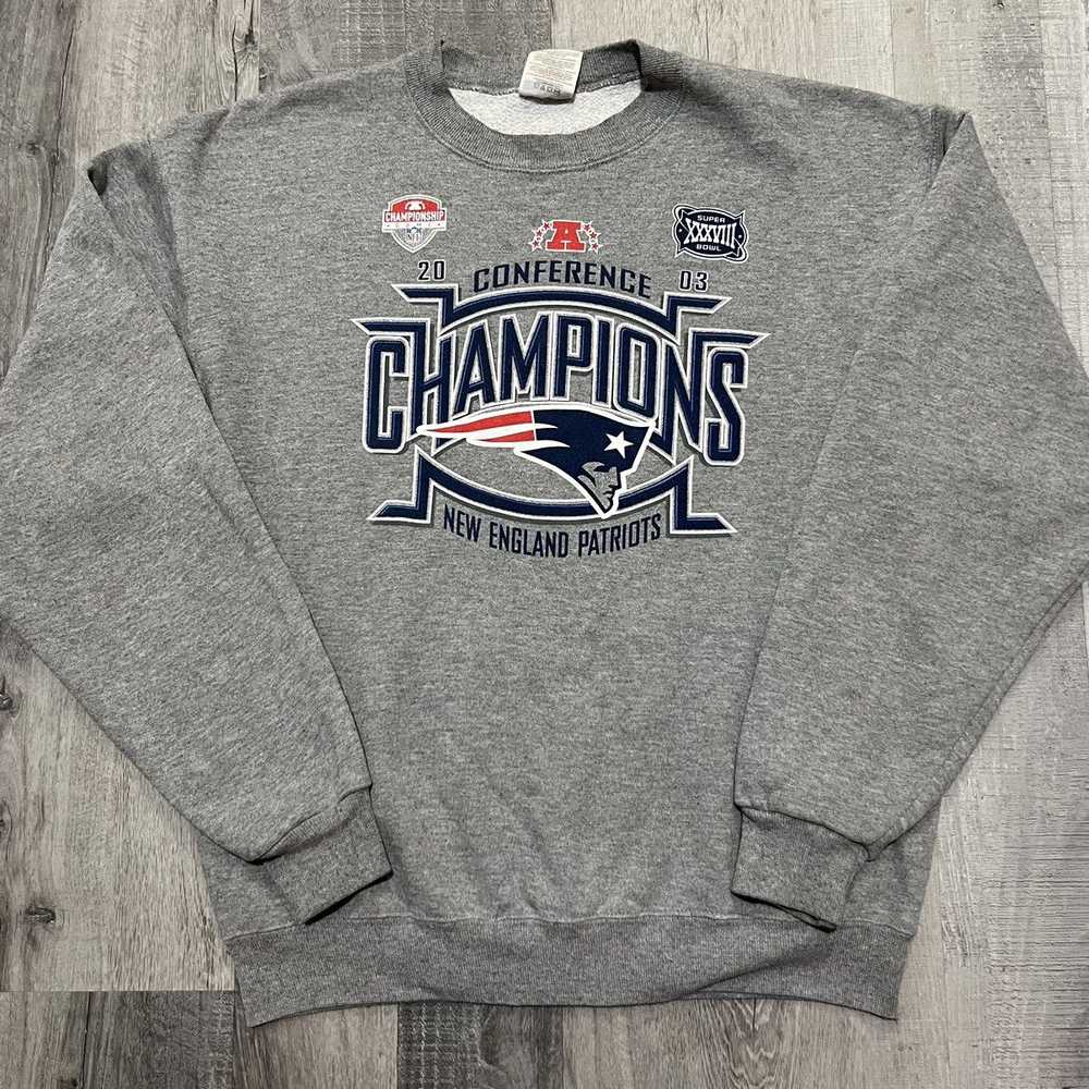 NFL × Vintage VTG New England Patriots Grey 2003 … - image 1