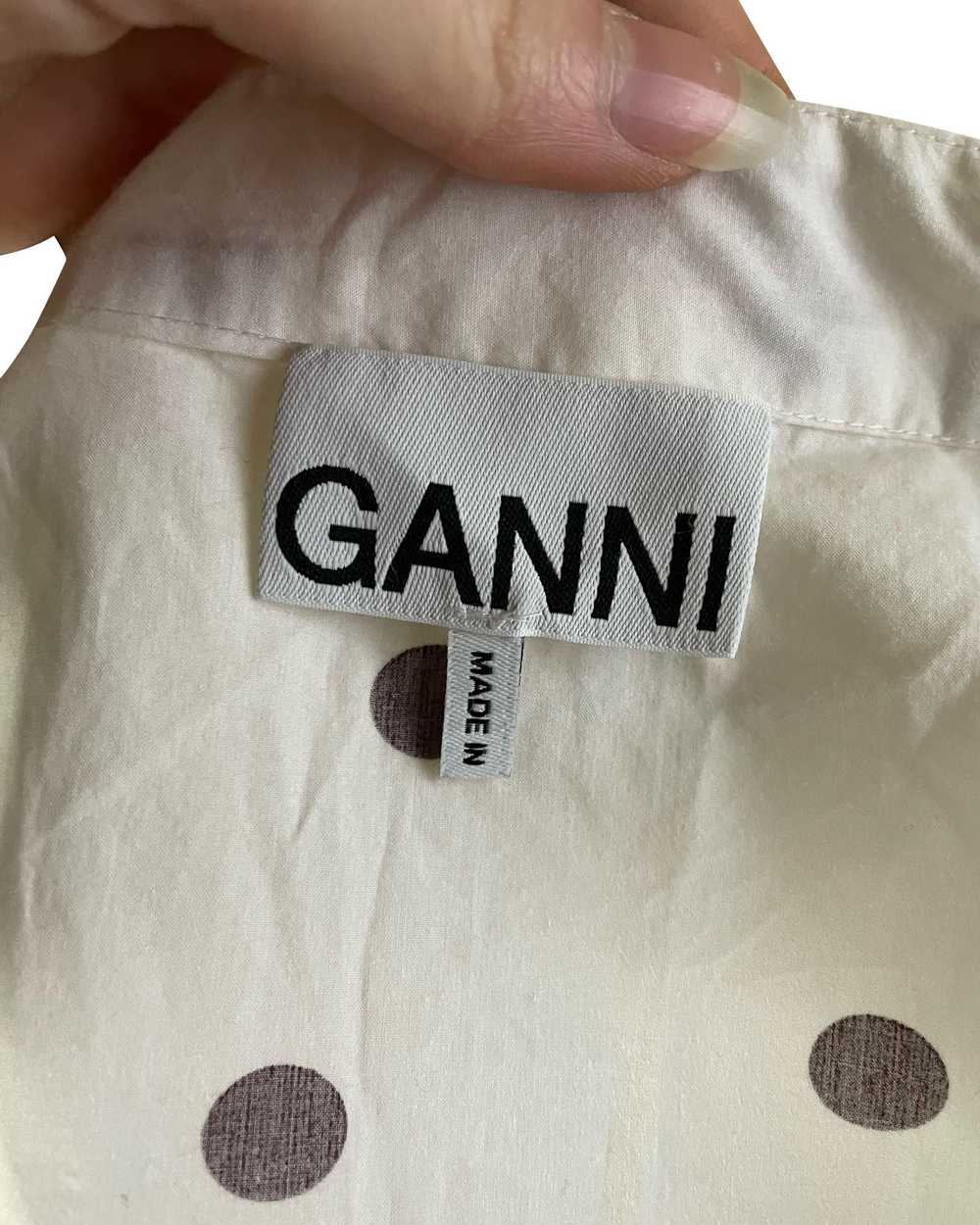 Ganni Polka Dot Poplin Midi Dress - image 3