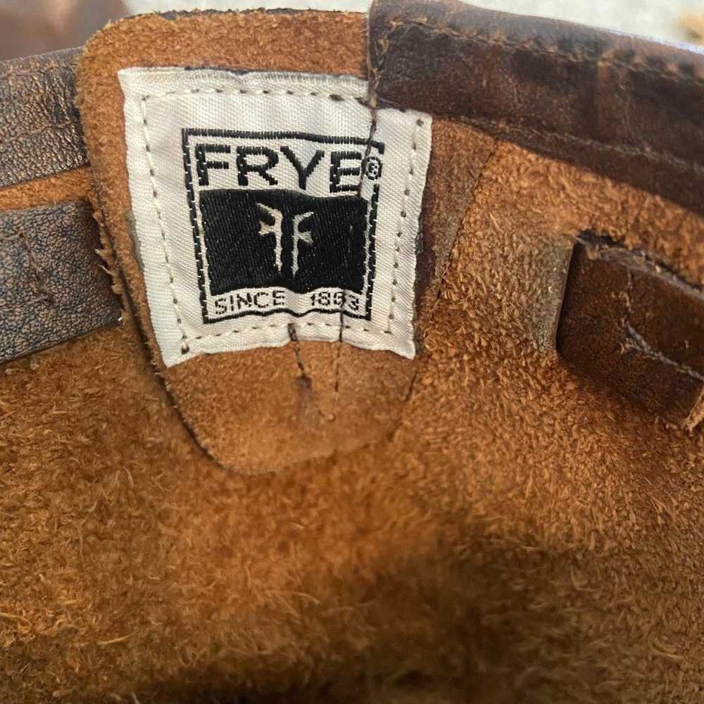 Frye Brown Midi Height Ankle Boots Size 6.5 - image 11