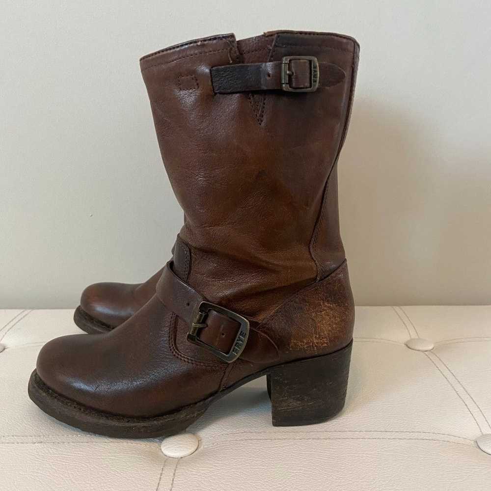 Frye Brown Midi Height Ankle Boots Size 6.5 - image 2