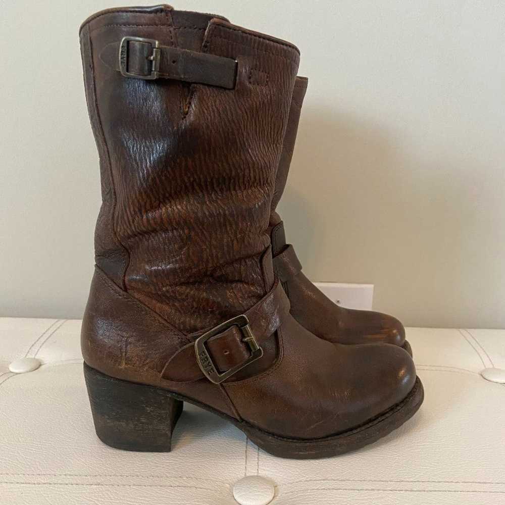 Frye Brown Midi Height Ankle Boots Size 6.5 - image 6