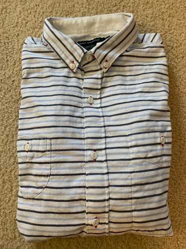 French Connection Stripe Button Down Chest Pocket 