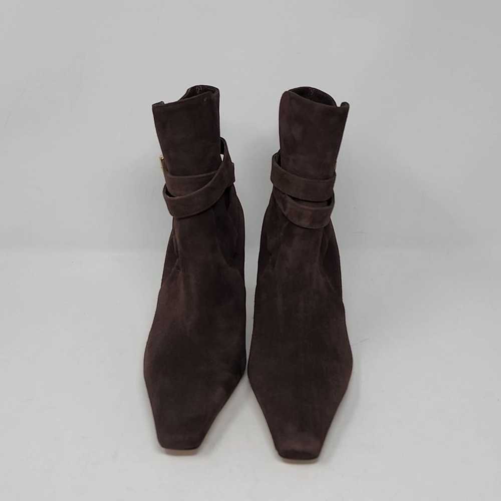 Good American Bombshell Ankle Strap Suede Booties… - image 2
