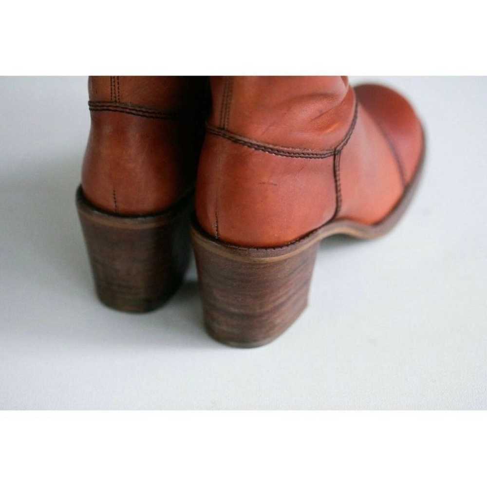 Vintage Handmade 60’s 70’s All Leather Cognac Bro… - image 4