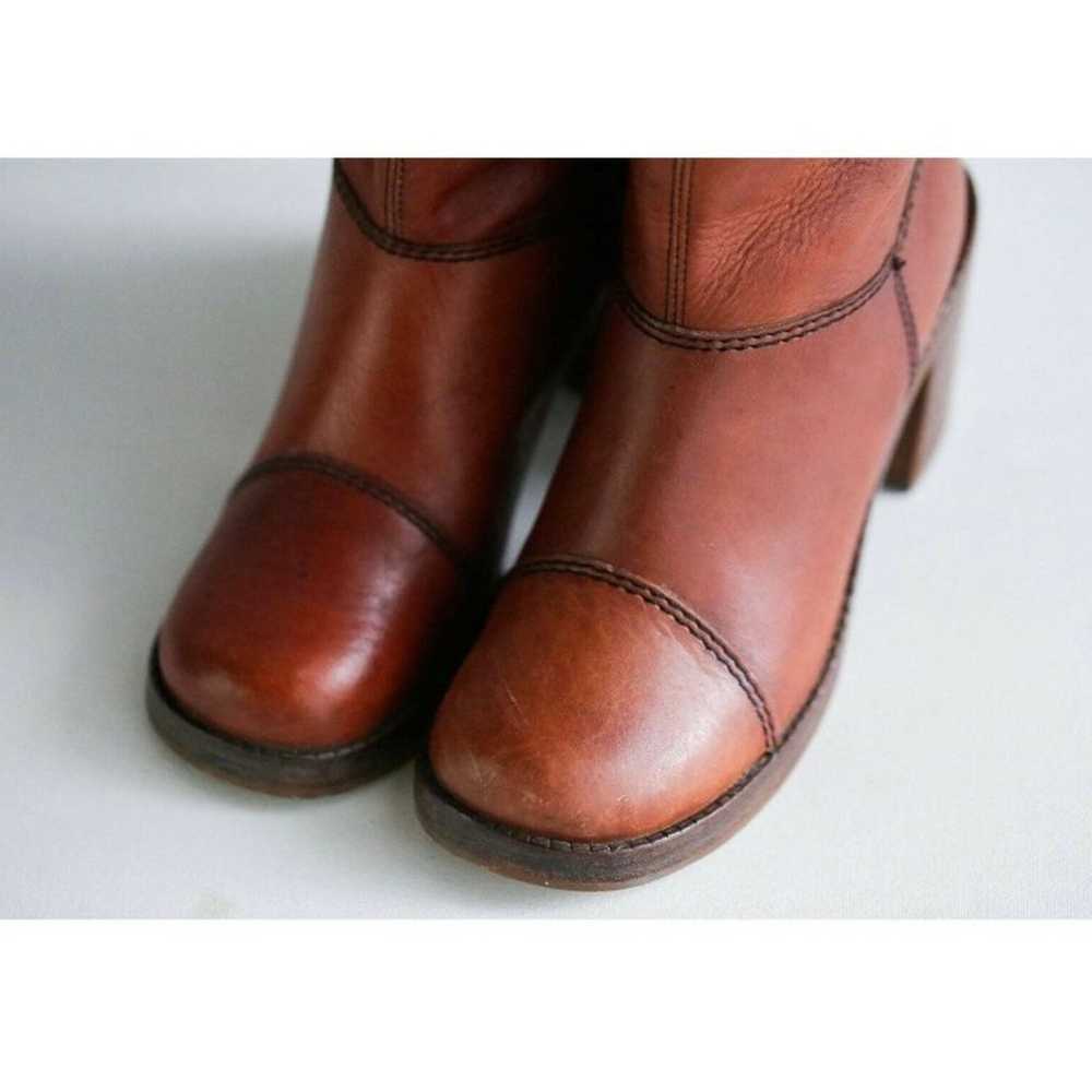 Vintage Handmade 60’s 70’s All Leather Cognac Bro… - image 6
