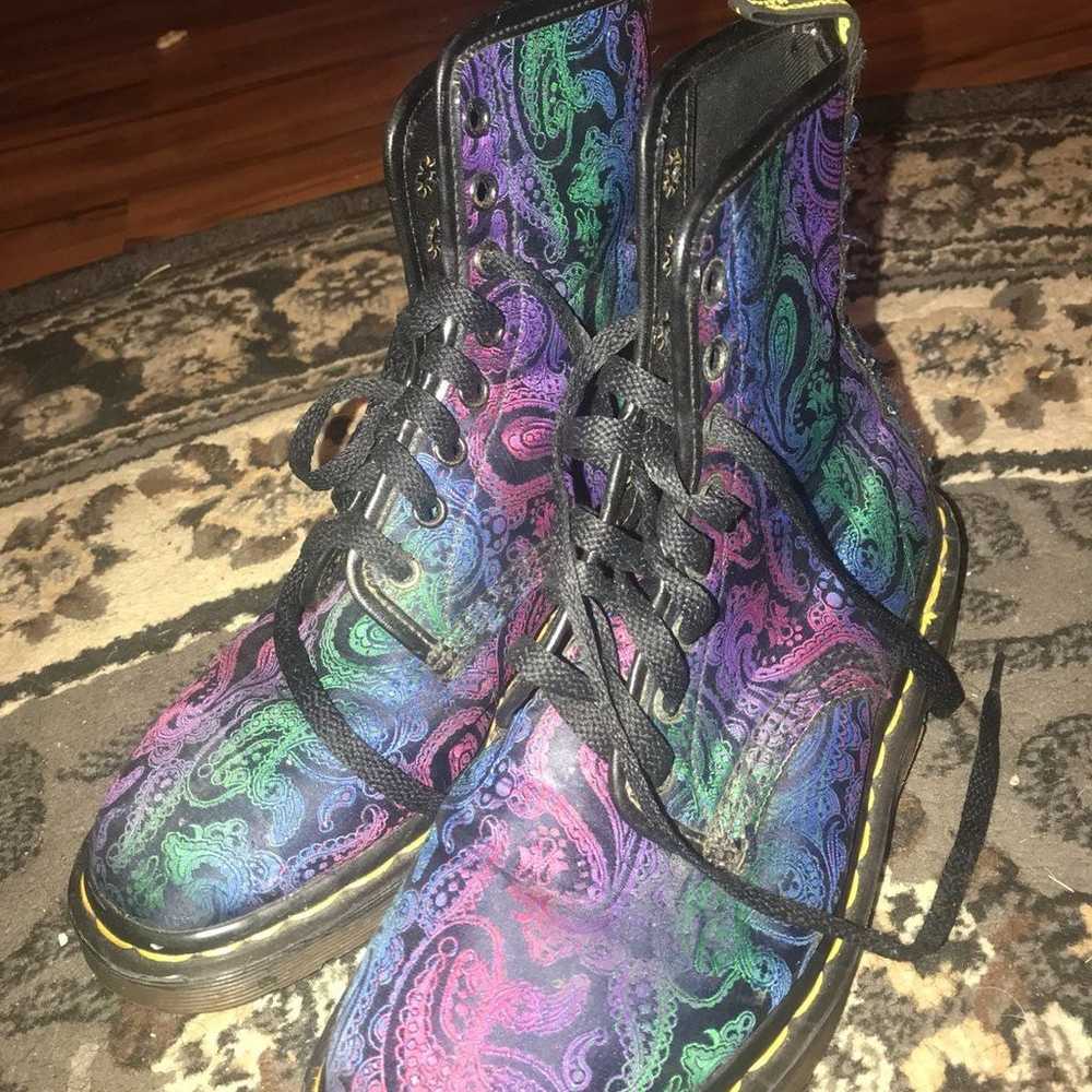 rare vintage paisley doc martens - image 1