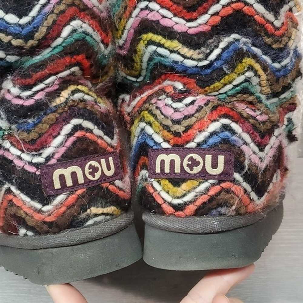 MOU Womens Eskimo Multi wool boots shoes sz 7 - image 10