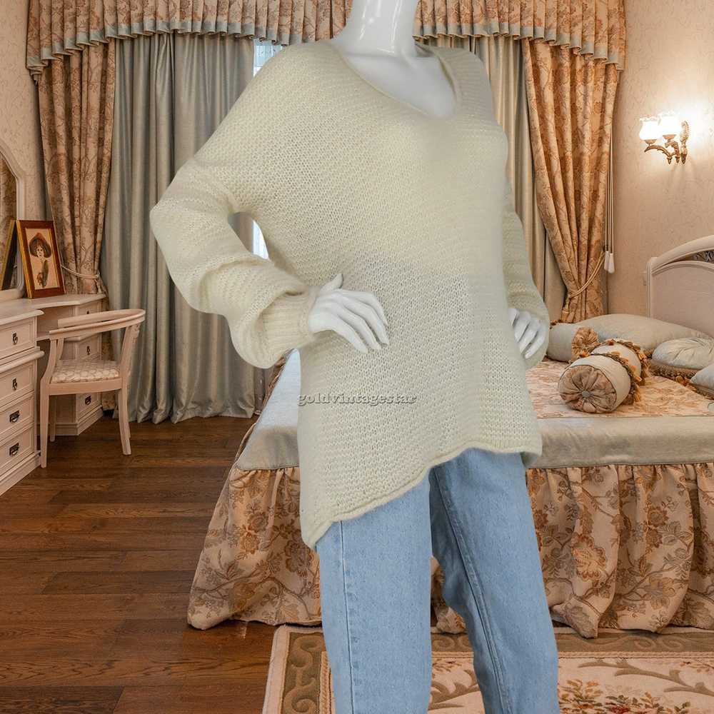 Other Free People XS Ivory Alpaca Knit Tunic Swea… - image 5