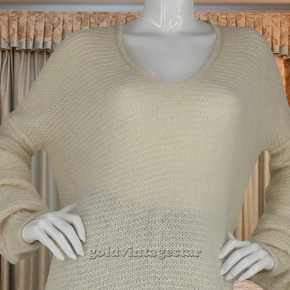 Other Free People XS Ivory Alpaca Knit Tunic Swea… - image 8
