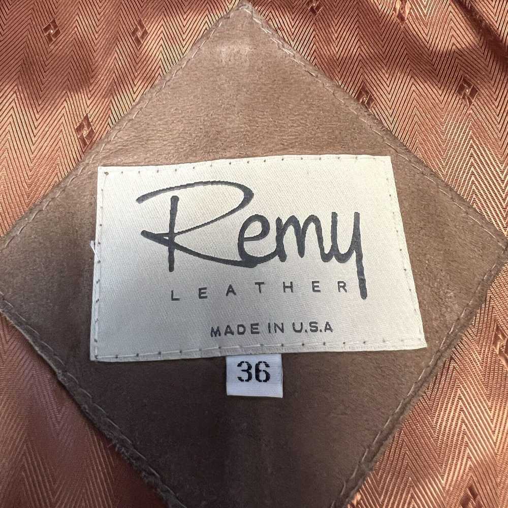 Remy Remy Leather Double Collar Jacket Lambskin B… - image 5