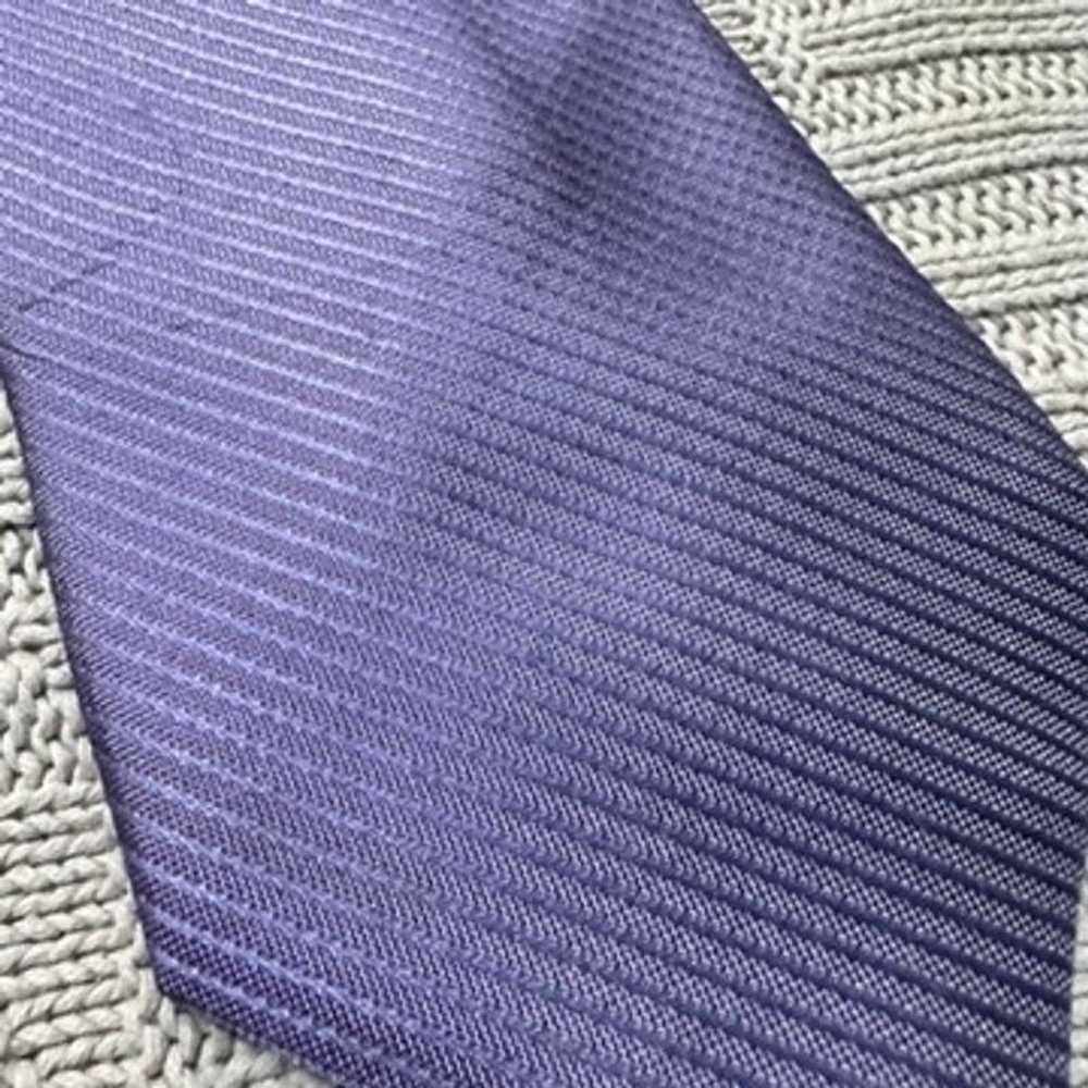 UNMARKED Paul Dione purple montone striped silk t… - image 2