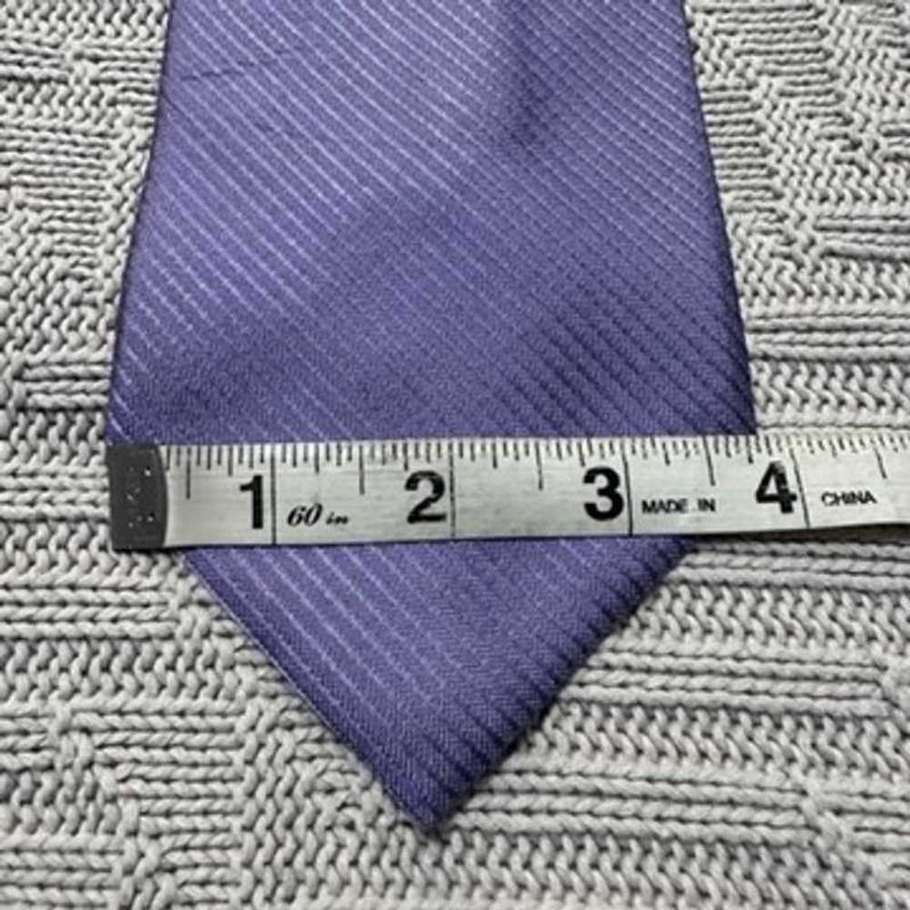 UNMARKED Paul Dione purple montone striped silk t… - image 5