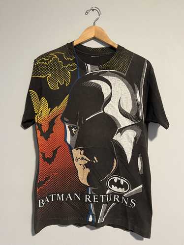 Vintage RARE 1991 Batman Returns AOP T-Shirt DC Co