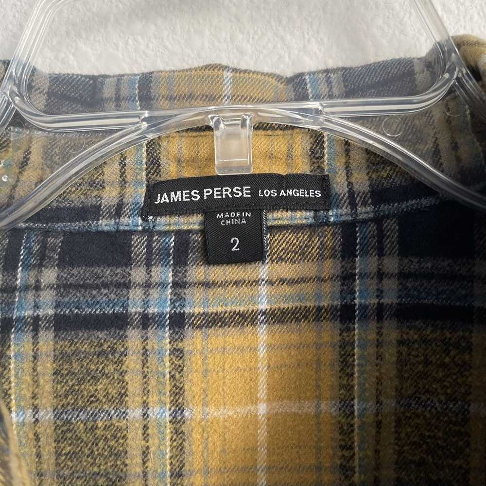 James Perse James Perse Plaided Button Down Long … - image 3