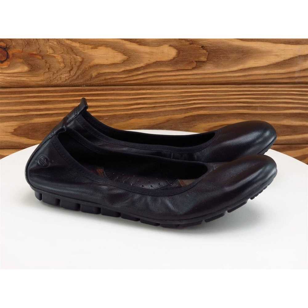 Born Size 6 Ballet Shoes Black Leather Women M - image 4