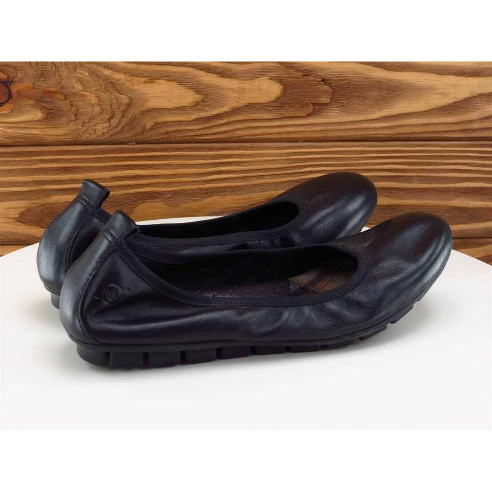 Born Size 6 Ballet Shoes Black Leather Women M - image 5