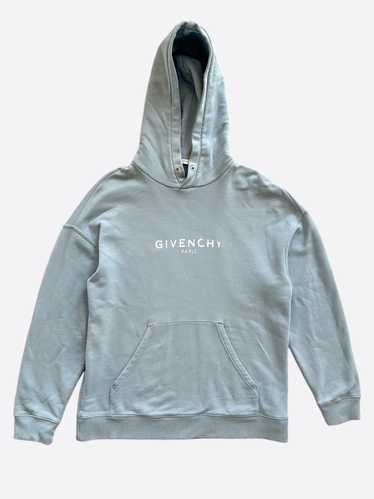 Givenchy Givenchy Blue & White Distressed Logo Hoo