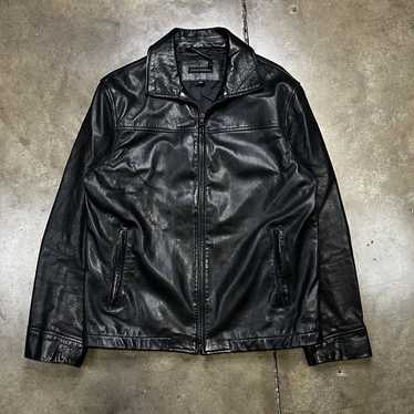 Vintage leather bomber banana republic jacket - Gem