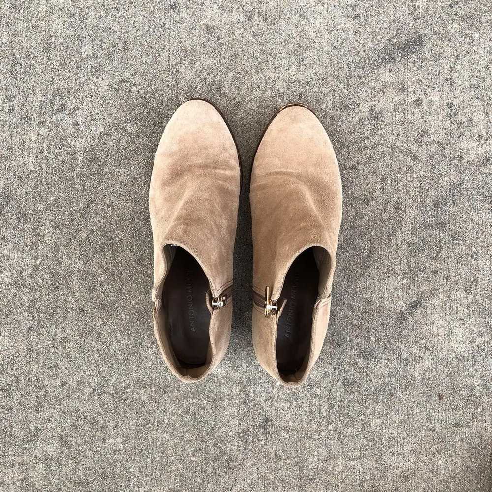 Streetwear Antonio Melani Tan Suede Ankle Boots W… - image 6