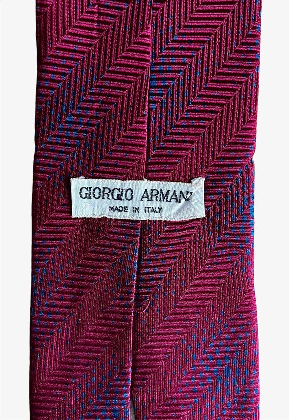 Vintage Giorgio Armani Red & Blue Abstract Print … - image 2