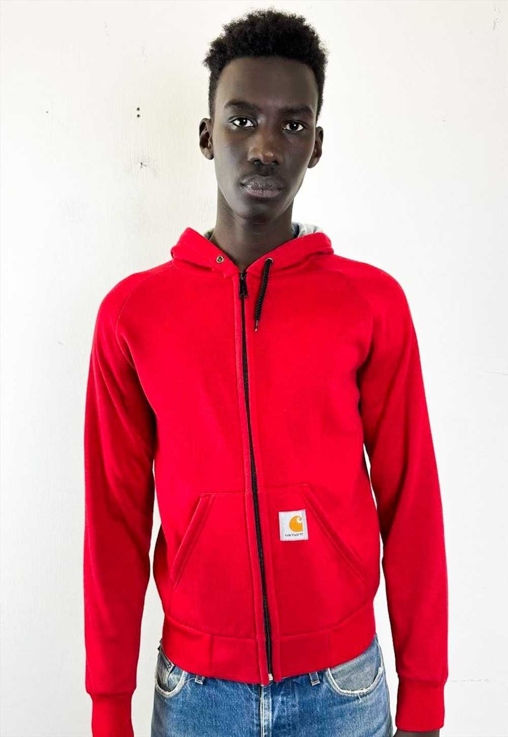 Vintage y2k red zip hoodie - image 3
