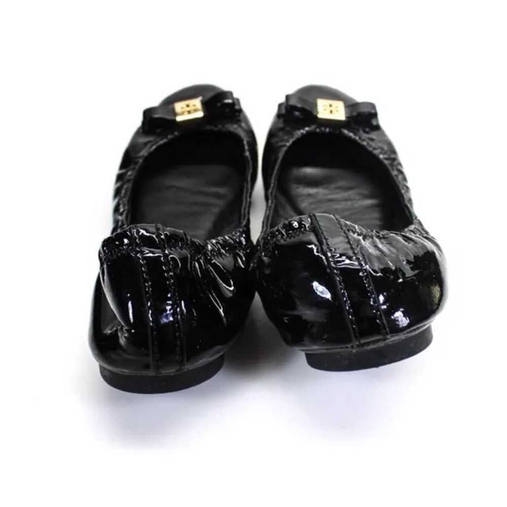 Tory Burch black patent leather shoes flats 6 - image 3
