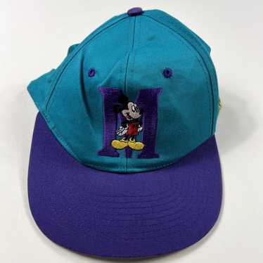 Disney Vintage 90s Mickey Mouse M Hat Snapback Te… - image 1