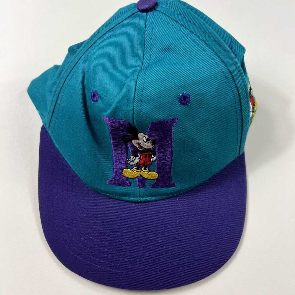 Disney Vintage 90s Mickey Mouse M Hat Snapback Te… - image 3