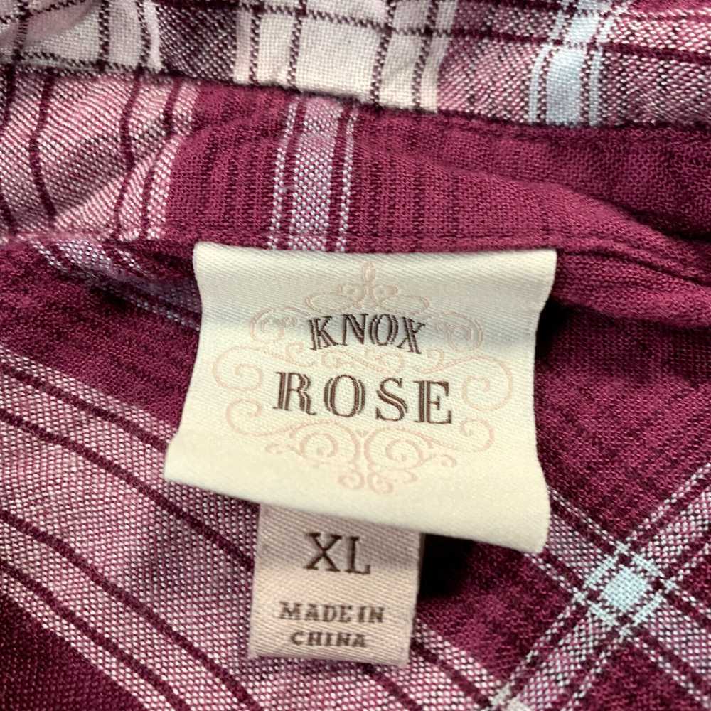 Vintage Knox Rose Shirt Womens XL Button Up Blous… - image 3