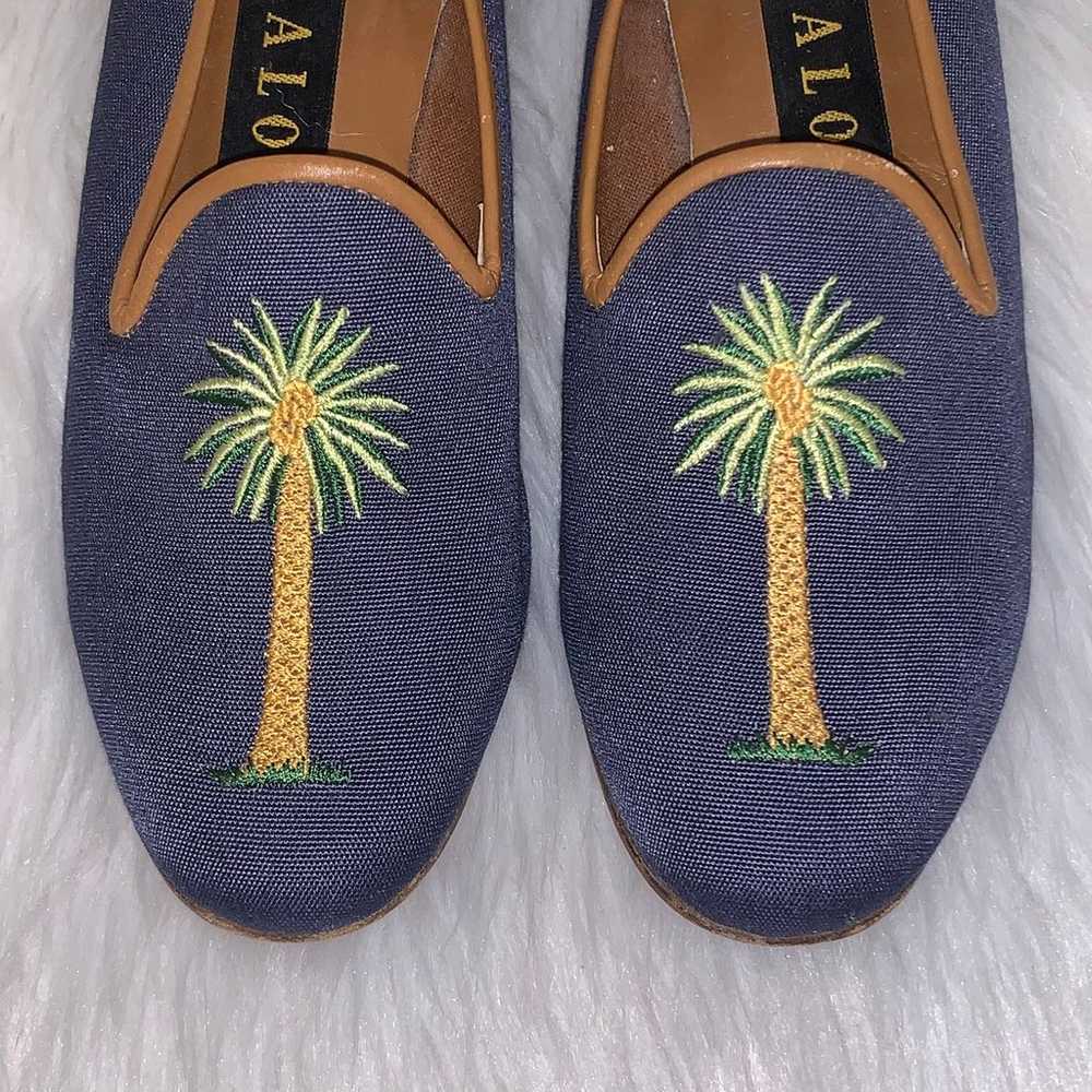 ZALO Palm Tree Embroidered Flats Slip On Loafers … - image 4