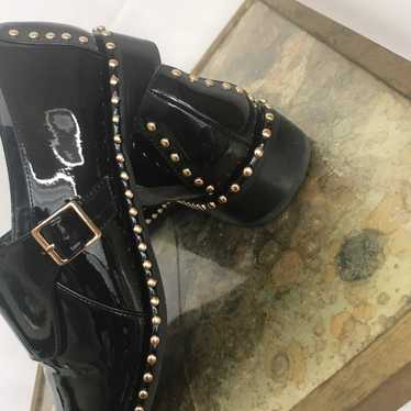 Black Patent leather with gold emblishme - image 1