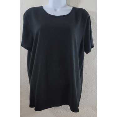 Other Judith Hart Black Small Beaded Round Neck T… - image 1