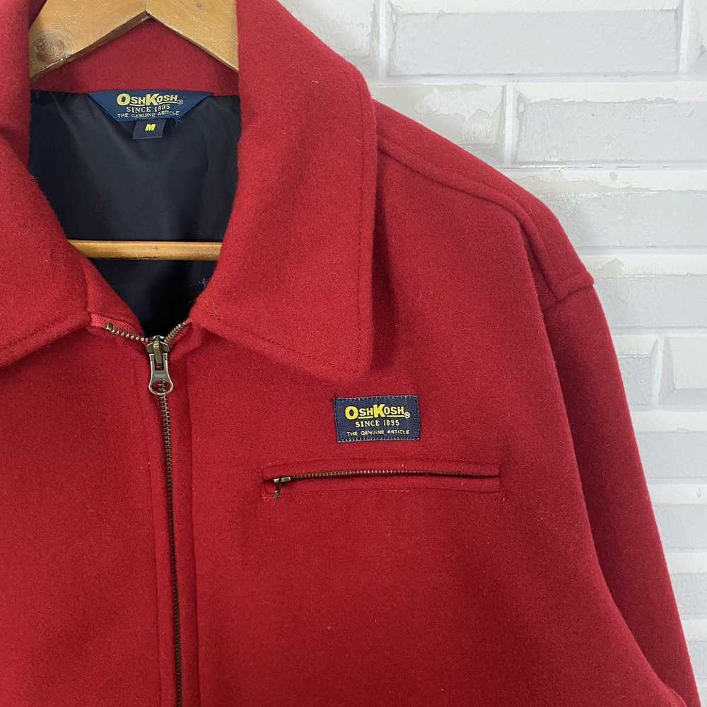 Oshkosh × Vintage ✨VINTAGE OSHKOSH WOOL RED ZIPPE… - image 6