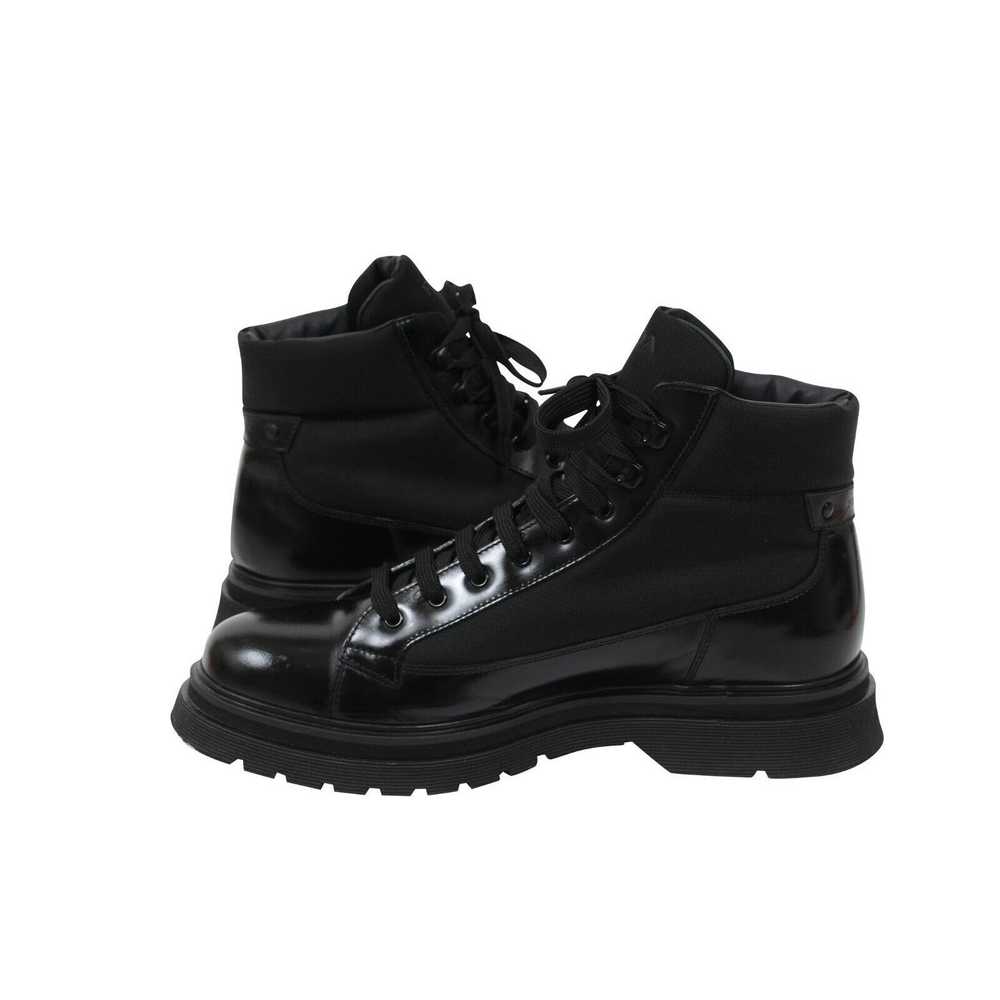Prada Combat Boots Black Leather - 02056 - image 10