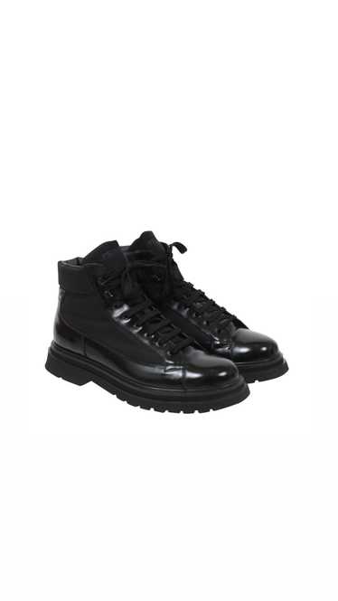 Prada Combat Boots Black Leather - 02056 - image 1