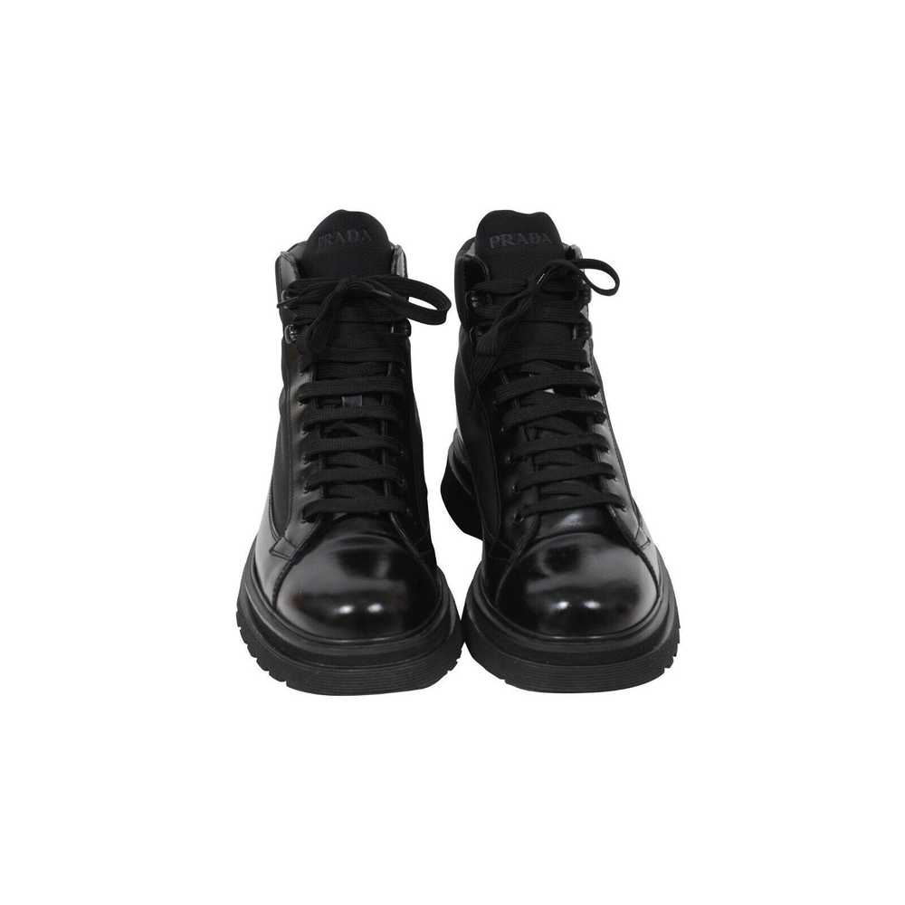 Prada Combat Boots Black Leather - 02056 - image 3