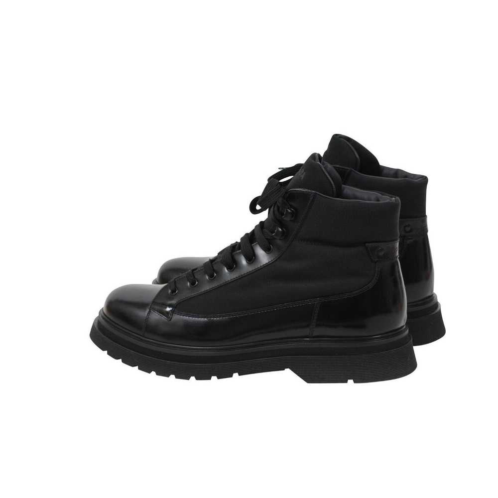 Prada Combat Boots Black Leather - 02056 - image 6