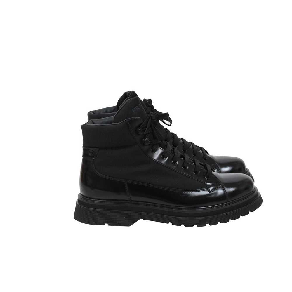 Prada Combat Boots Black Leather - 02056 - image 9