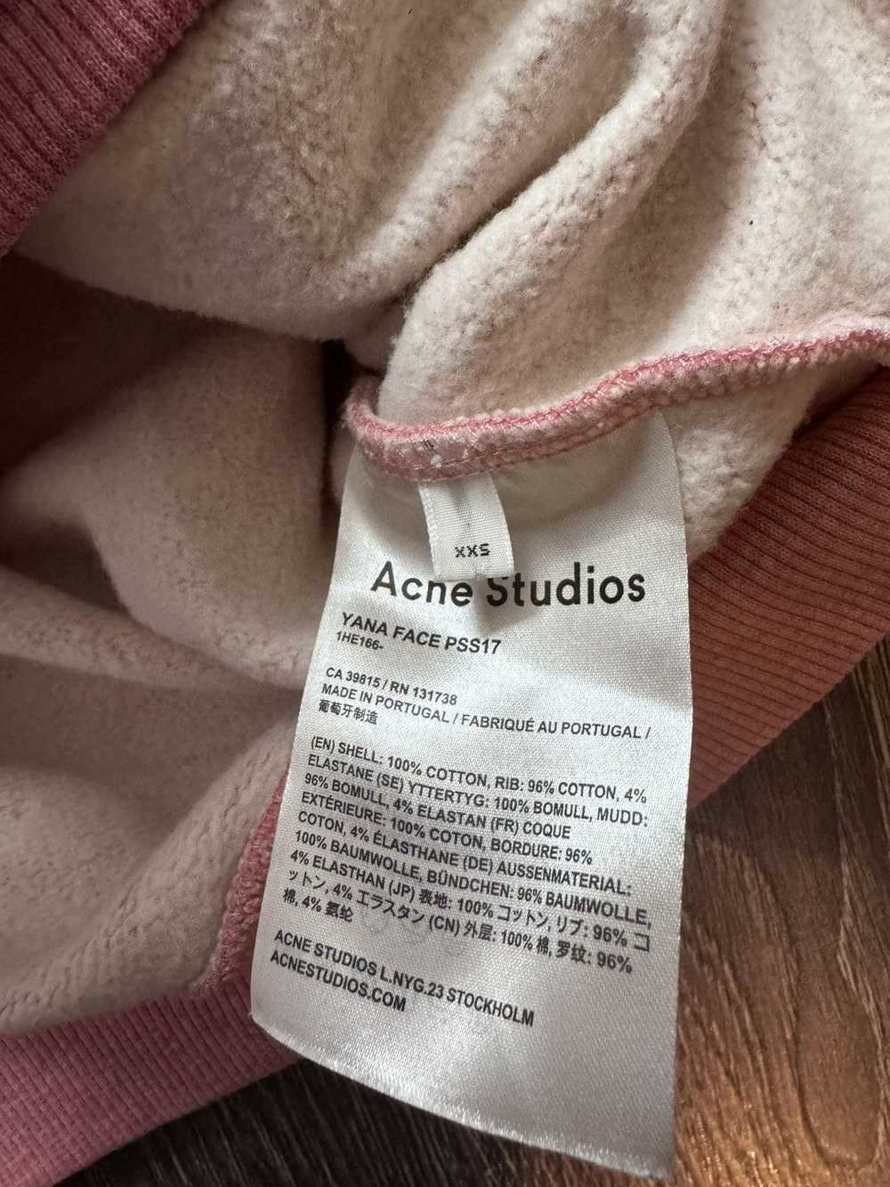 Acne Studios Oversized Happy Face Pastel Pink Swe… - image 3