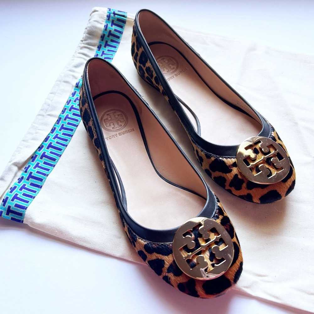 Tory Burch Leopard Fur Ballet Flats Shoes - image 4