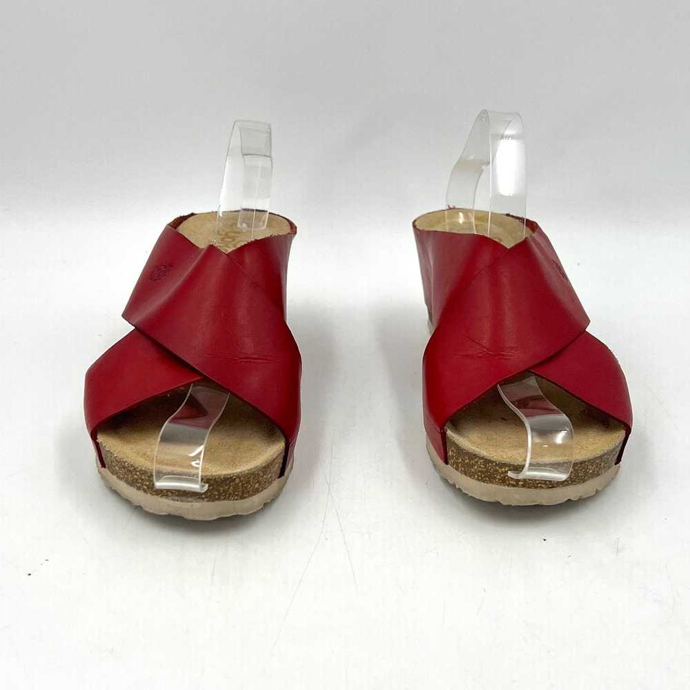 Other Yokono Canela Wedges Red Crisscross Leather… - image 2