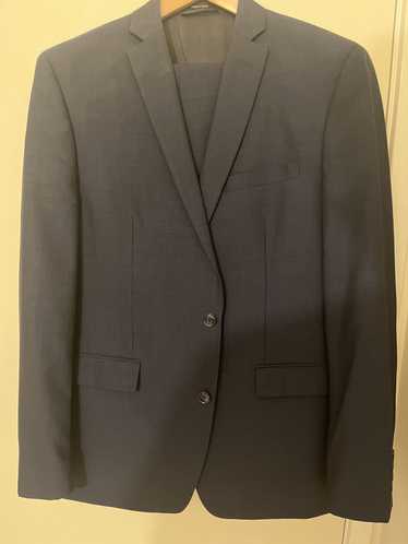 Bar Iii × Macys Bar III 100% Wool 2 Pc Blue Suit