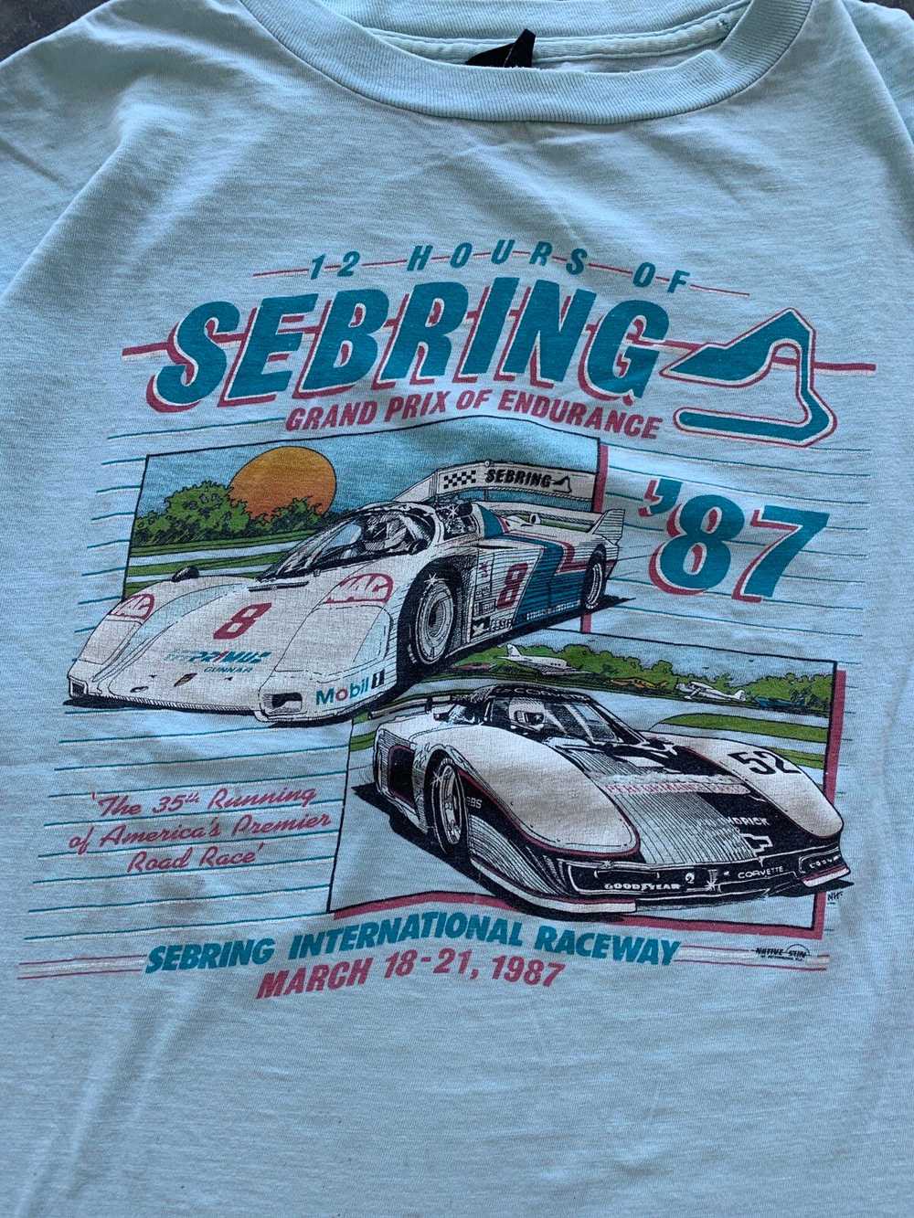 Streetwear × Vintage 80s Sebring Racing Tee - image 2